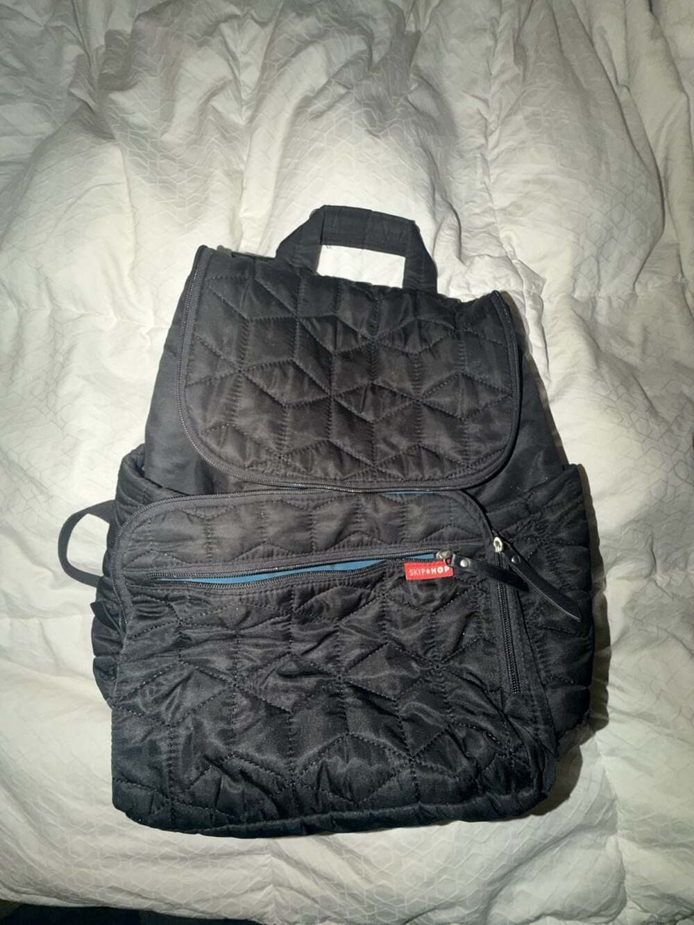 Skip Hop Forma Quilted Diaper Backpack Bag in Jet Black